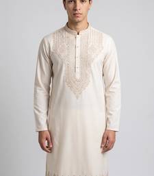  fendy silk blend with embroidery and sequence work  mens wear kurta pajama