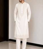  fendy silk blend with embroidery and sequence work  mens wear kurta pajama