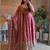 Rose fendy silk blend embroidered gown set with dupatta