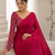 Dark Red Color Embroidered Silk Blend Saree