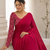Dark Red Color Embroidered Silk Blend Saree