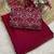 Dark Red Color Embroidered Silk Blend Saree