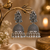 Oxidised silver look radha krishna jhumka's