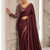 Maroon Color Embroidered Silk Blend Saree