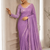 Onion Pink Color Embroidered Silk Blend Saree