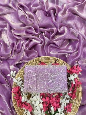 Onion Pink Color Embroidered Silk Blend Saree 2