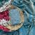 Sky Blue Color Embroidered Silk Blend Saree
