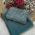 Sky Blue Color Embroidered Silk Blend Saree
