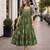 Green cotton readymade kurti with printed work