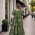Green cotton readymade kurti with printed work