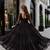 Black georgette free size stitched navratri anarkali suit with laheriya & kutchi patchework