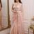 Peach Color Lace Border Silk blend Saree