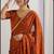 Mustard Color Butti embroidered and Sequence Work Silk Blend Saree 