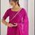 Rani Pink Color Butti embroidered and Sequence Work Silk Blend Saree 