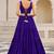 purple cotton embroidered mirror work ghagra choli