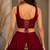 red cotton embroidered mirror work ghagra choli