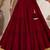 red cotton embroidered mirror work ghagra choli