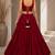 red cotton embroidered mirror work ghagra choli