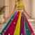multicolor cotton embroidered mirror work ghagra choli