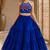 royal blue cotton embroidered mirror work ghagra choli