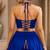 royal blue cotton embroidered mirror work ghagra choli