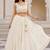 off white cotton embroidered mirror work ghagra choli