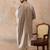 Men grey silk blend embroidered ethnic kurta with trousers & dupatta