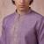 Mens lavender silk blend solid emboidered sequins kurta