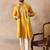Men yellow silk blend embroidered ethnic kurta with trousers & dupatta