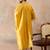 Men yellow silk blend embroidered ethnic kurta with trousers & dupatta
