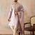 Men lavender zari embroidered silk blend kurta with dupatta