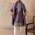 Mens lavender silk blend solid embroidered kurta with dupatta
