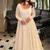 White embroidered faux blooming anarkali gown set with dupatta