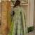 Green muslin digital print anarkali kurti pant & dupatta set