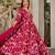Rani pink muslin digital print anarkali kurti pant & dupatta set