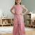 Pastel pink embroidered cotton silk co ord set