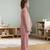 Pastel pink embroidered cotton silk co ord set