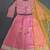Rose pink printed cotton lehenga set