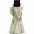 Beige green embroidered silk lehenga set
