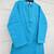 Teal blue printed cotton kurta pyjama