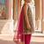 Green pink printed cotton kurti set