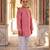 Peach pink cotton kurta pyjama