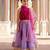 Rani pink lavender embroidered velvet lehenga set
