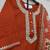 Rust red printed cotton kurti set