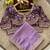 Lavender Color C -pallu sequence  coding embroidery work with  Sequence Butti Silk Blend Saree
