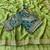 Parrot Green Color C -pallu sequence  coding embroidery work with  Sequence Butti Silk Blend Saree