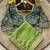 Parrot Green Color C -pallu sequence  coding embroidery work with  Sequence Butti Silk Blend Saree