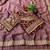 Onion Pink Color C -pallu sequence  coding embroidery work with  Sequence Butti Silk Blend Saree