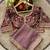 Onion Pink Color C -pallu sequence  coding embroidery work with  Sequence Butti Silk Blend Saree