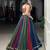 navratri multi-color georgette lehenga choli with gota patti & mirror work gamthi blouse- full stitched free size